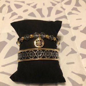 Cuff/beaded bracelet set